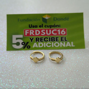 ARETES PAR ORO 14 K 2,20 GRMS (SEMINUEVO)