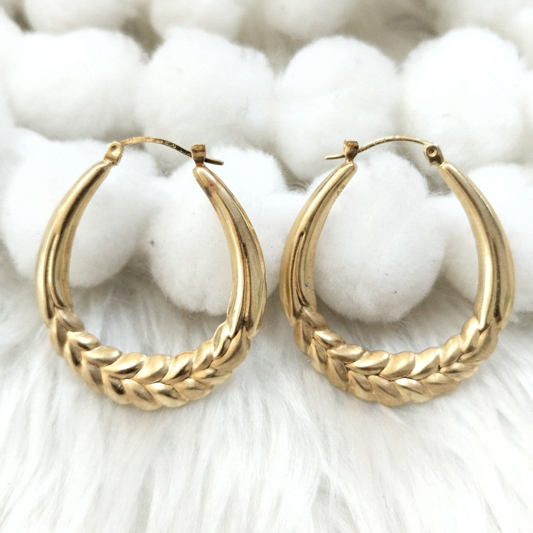 ARRACADAS PAR ORO 14 K 4.5 GRMS (SEMINUEVO)