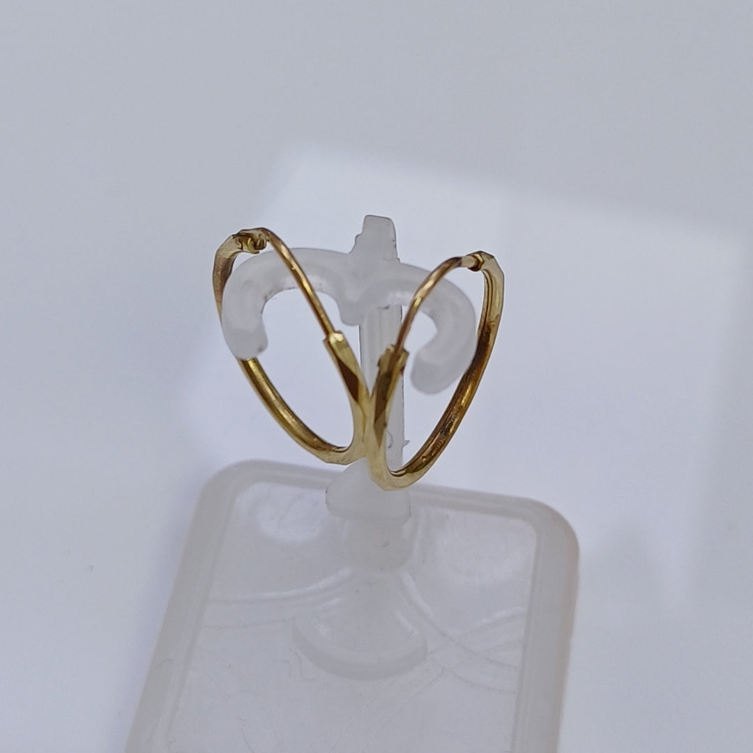 ARRACADAS PAR ORO 14 K 1,00 GRMS (SEMINUEVO)