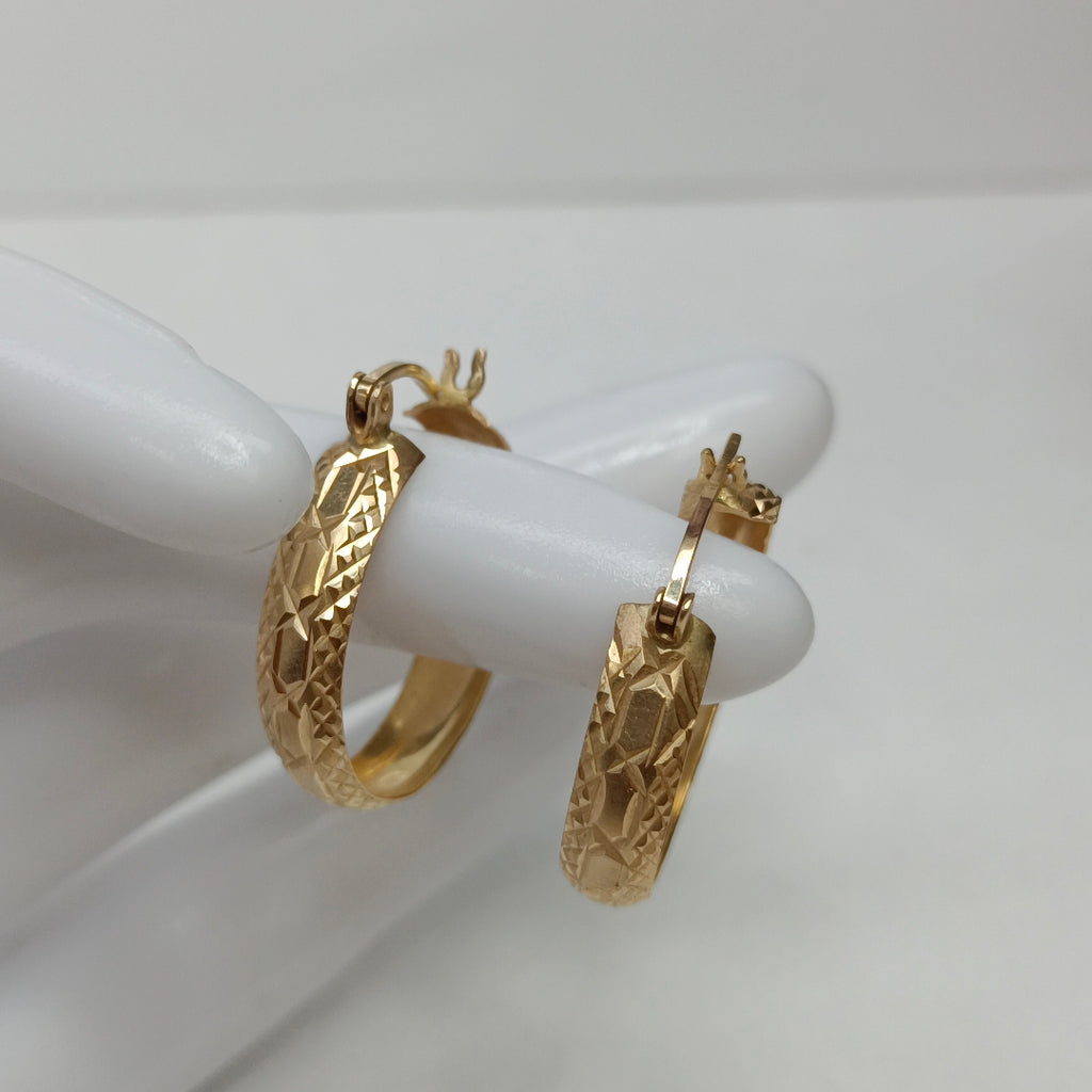 ARRACADAS PAR ORO 14 K 2.7 GRMS (SEMINUEVO)