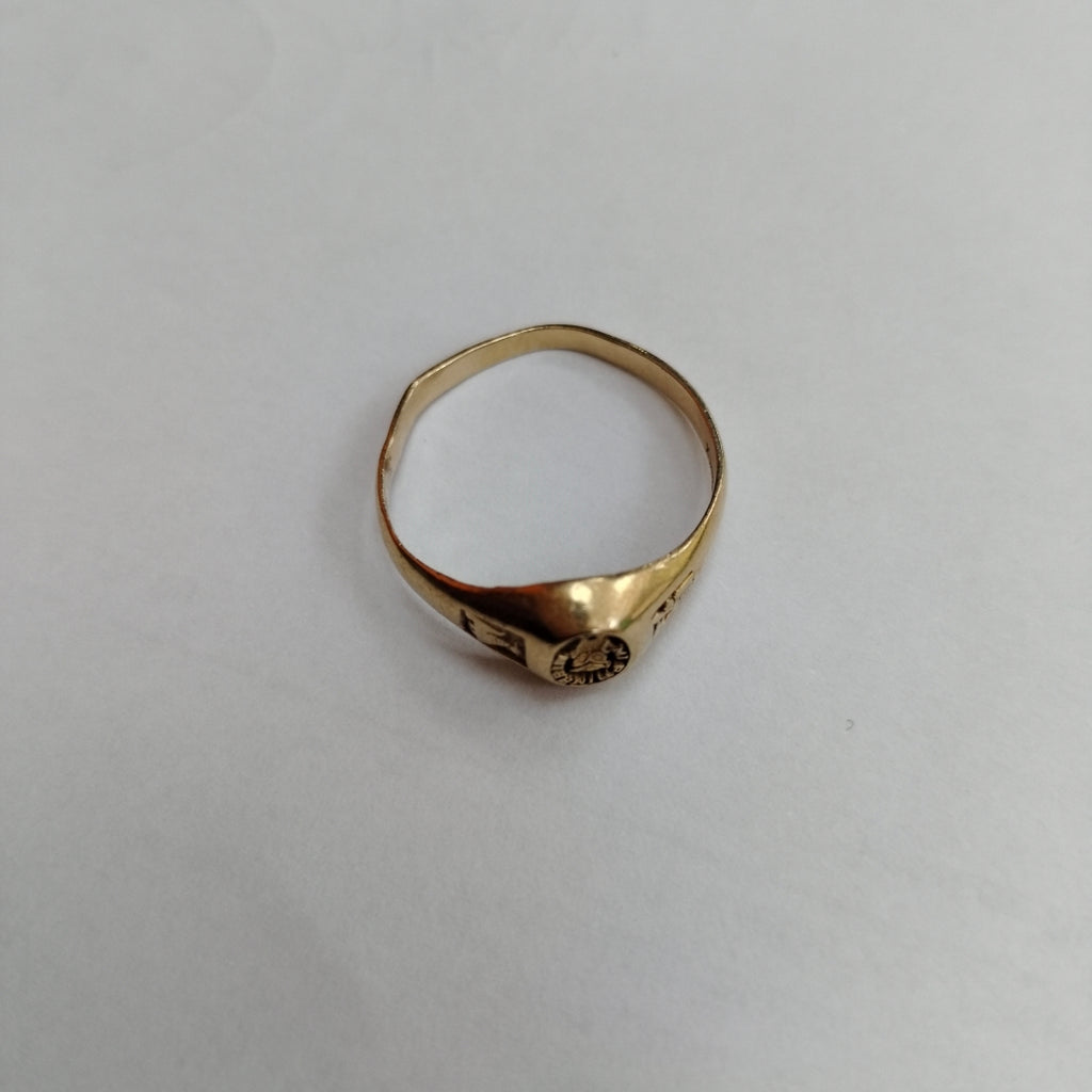 ANILLO DE GRADUACIÓN ORO 10 K 2.4 GRMS (SEMINUEVO)