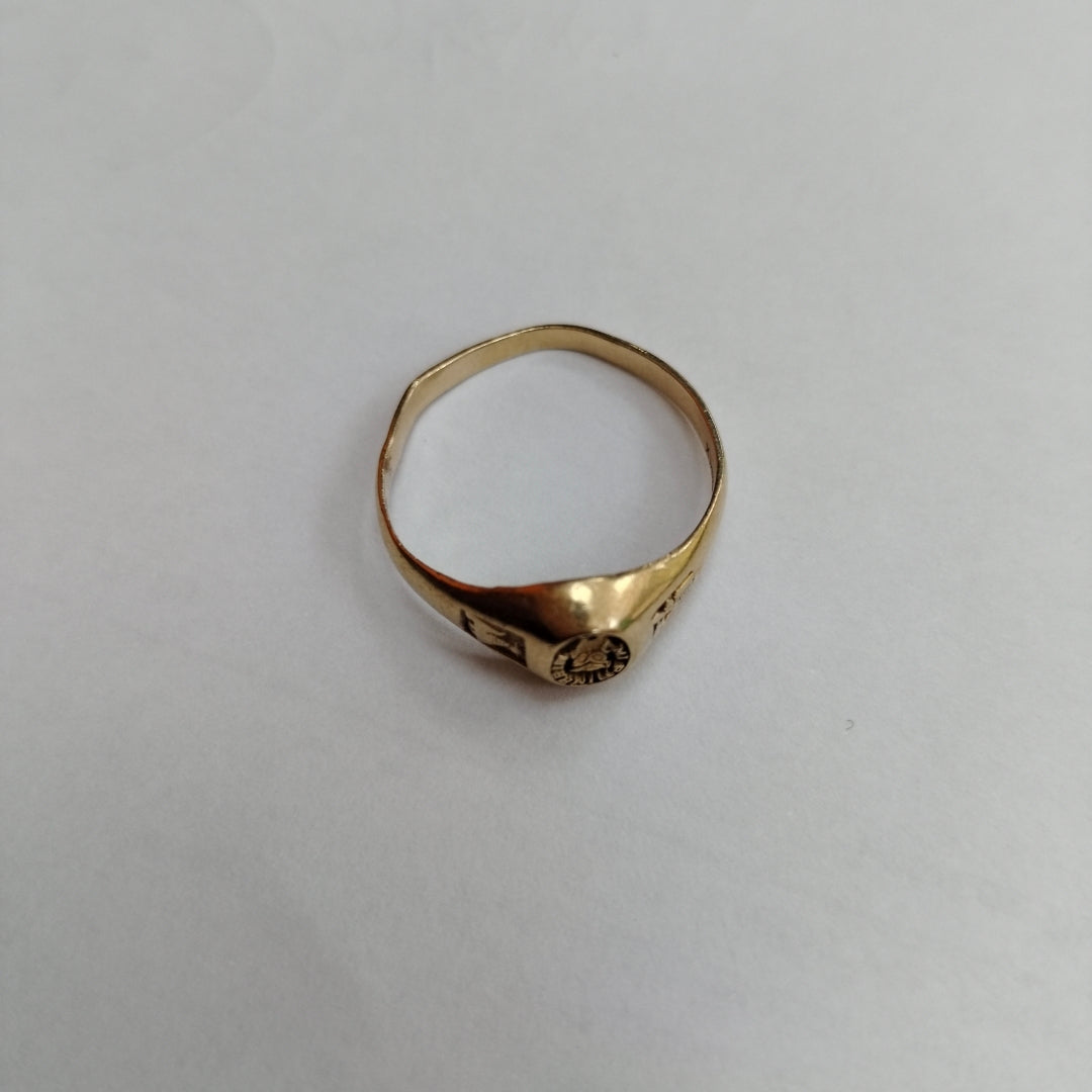 ANILLO DE GRADUACIÓN ORO 10 K 2.4 GRMS (SEMINUEVO)