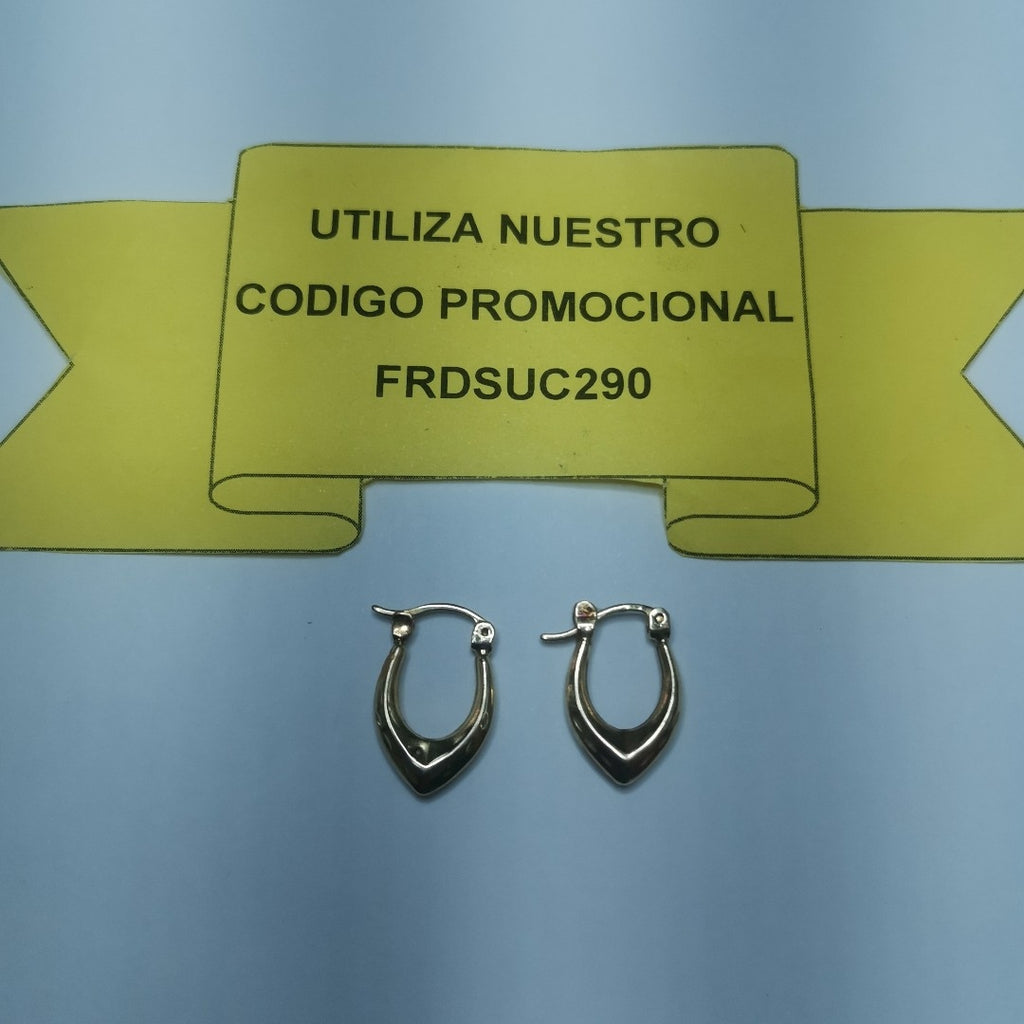 ARETES PAR ORO 14 K 1.1 GRMS (SEMINUEVO)