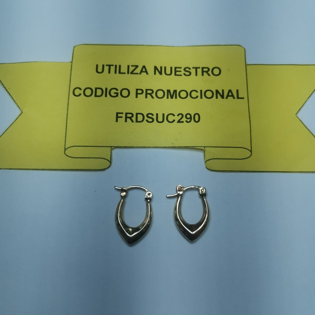 ARETES PAR ORO 14 K 1.1 GRMS (SEMINUEVO)