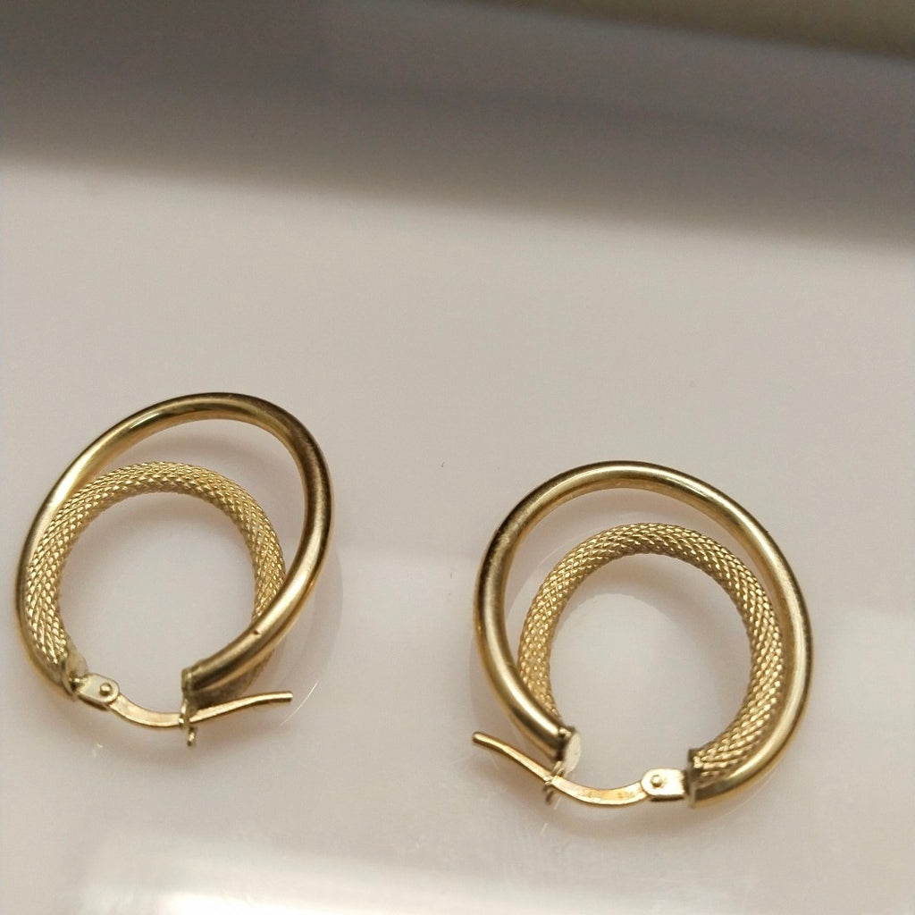 ARRACADAS PAR ORO 14 K 2.4 GRMS (SEMINUEVO)