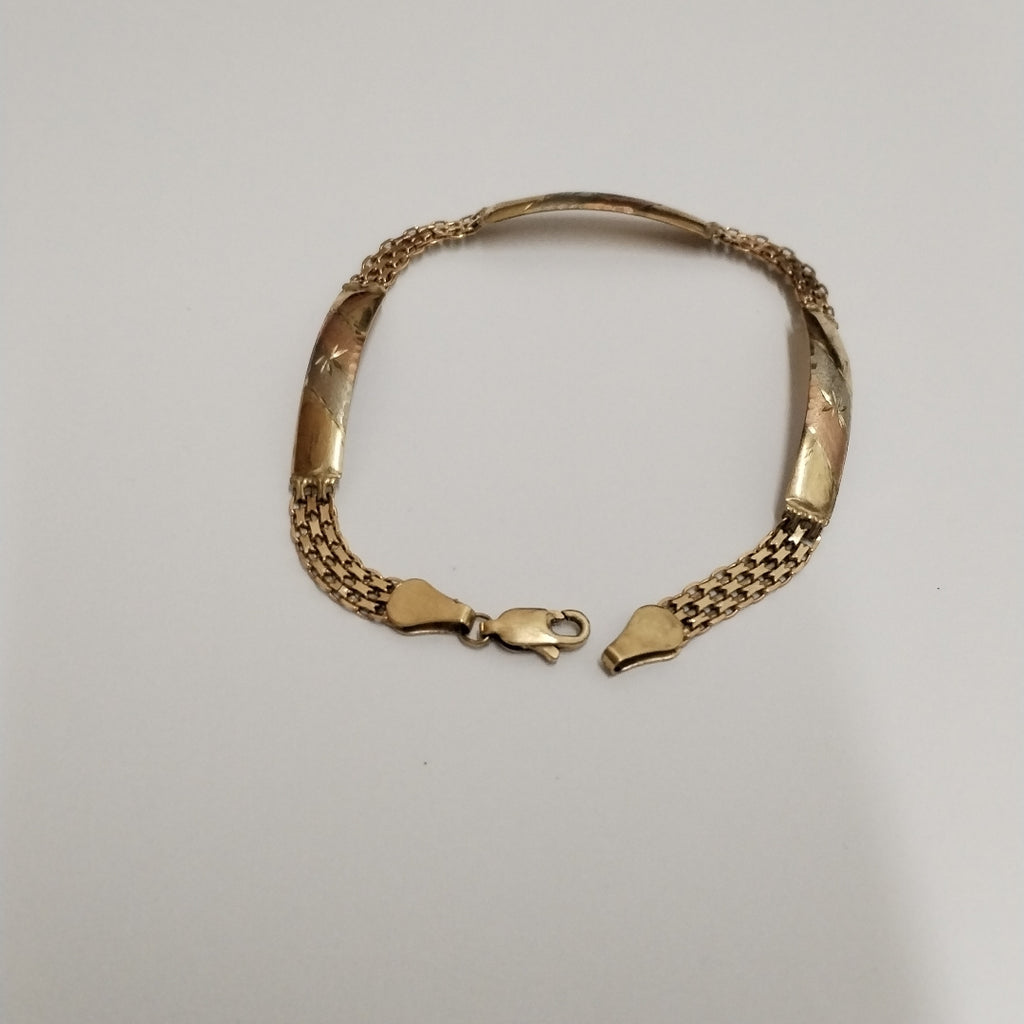 PULSERA ORO, ORO COMBINADO 10 K 4.2 GRMS (SEMINUEVO)