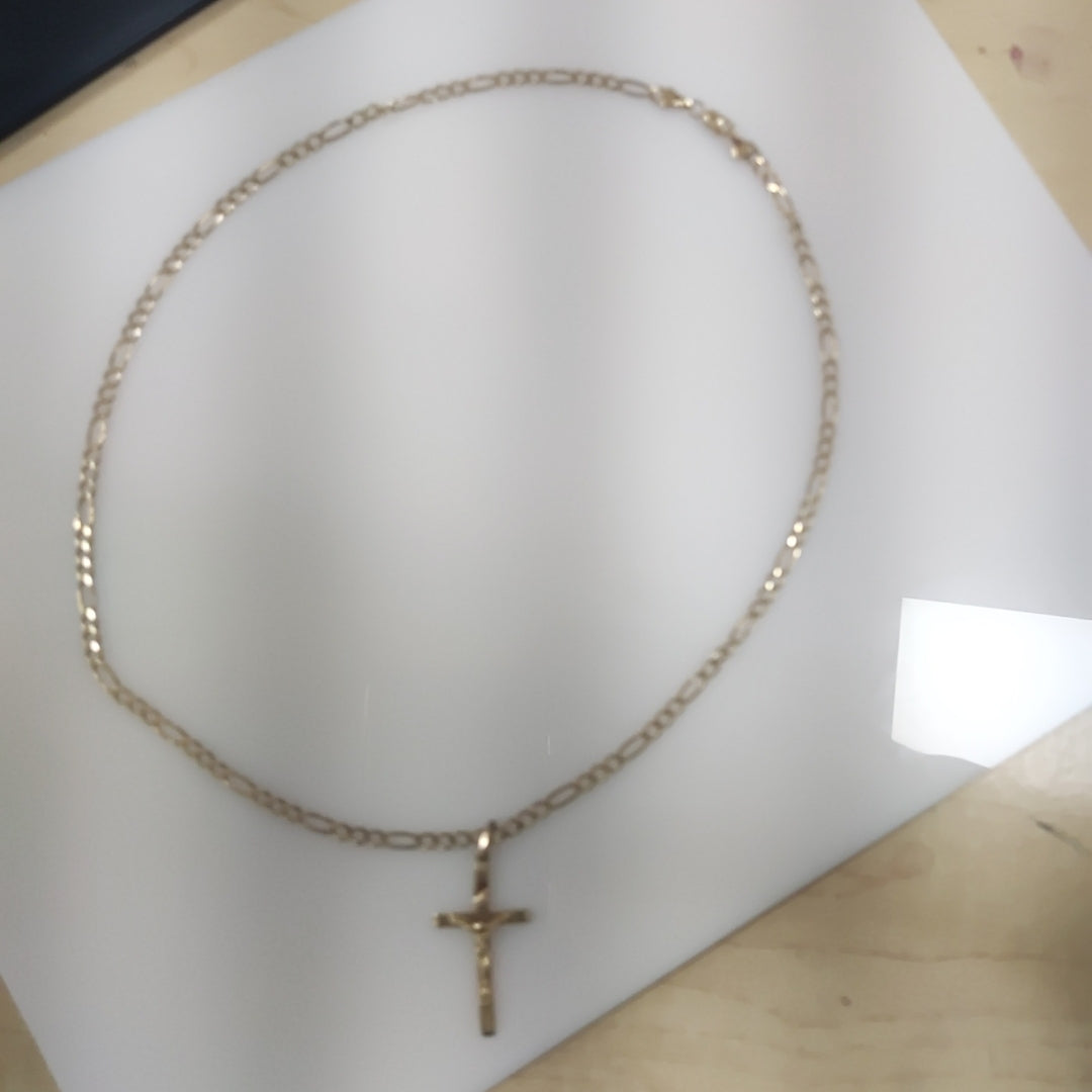 CADENA, CRUCIFIJO ORO 10 K 9.1 GRMS (SEMINUEVO)