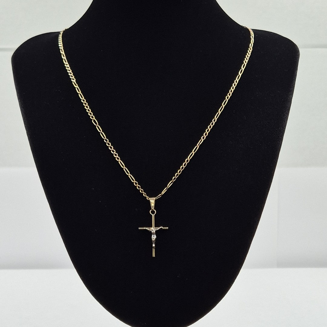 CADENA,CRUCIFIJO ORO 14 K 4,80 GRMS (SEMINUEVO)