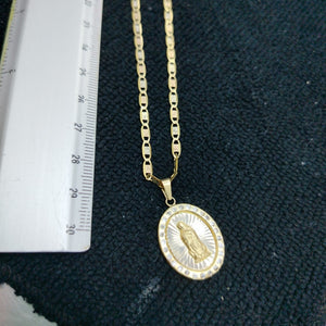 CADENA,MEDALLA RELIGIOSA ORO 10 K 7,30 GRMS (SEMINUEVO)