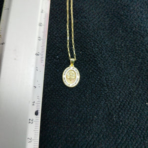 CADENA, MEDALLA RELIGIOSA ORO 10 K 1.7 GRMS (SEMINUEVO)