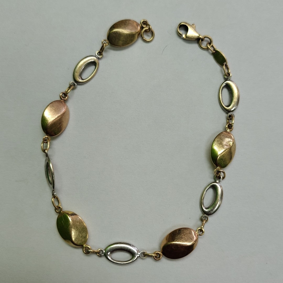 PULSERA ORO COMBINADO 14 K 4 GRMS (SEMINUEVO)