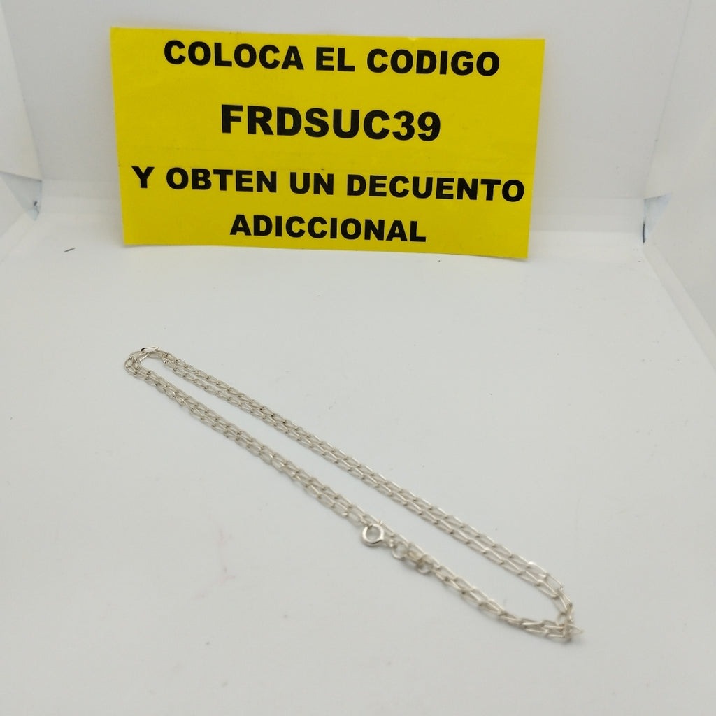 CADENA TEJIDO ESLABONES PLATA .925 55 CM 3 GR (NUEVO)