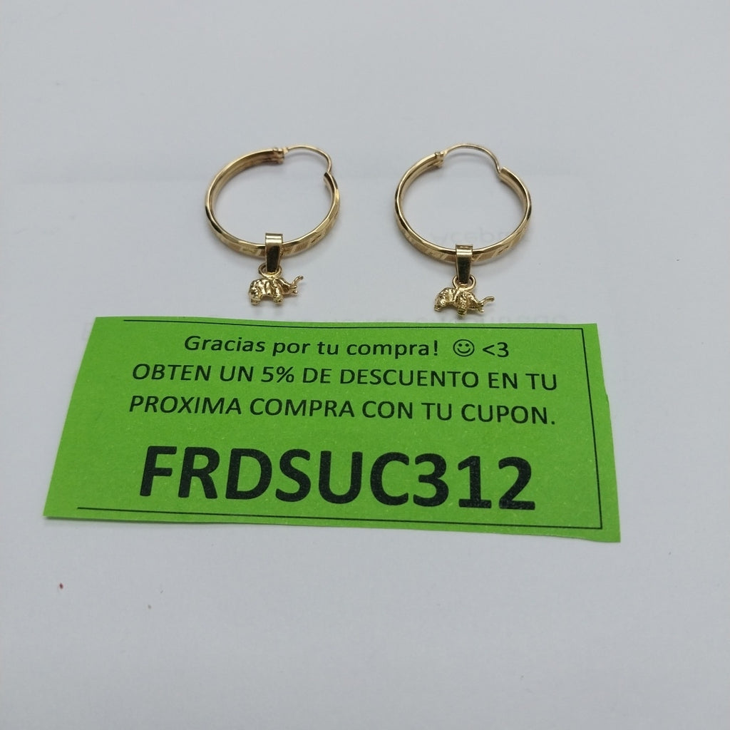 ARRACADAS PAR ORO 14 K 2.9 GRMS (SEMINUEVO)