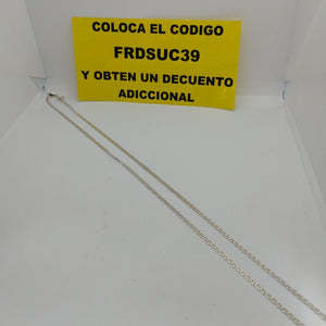 CADENA TEJIDO GUCHI PLATA .925 60 CM 4 GR (NUEVO)