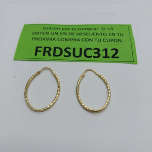 ARRACADAS PAR ORO 14 K 1 GRMS (SEMINUEVO)