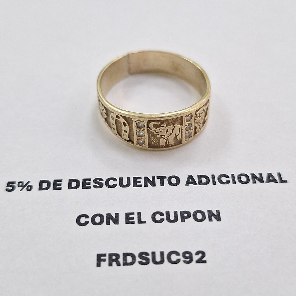 ARGOLLA DE LA SUERTE ORO 14 K 5.2 GRMS (SEMINUEVO)