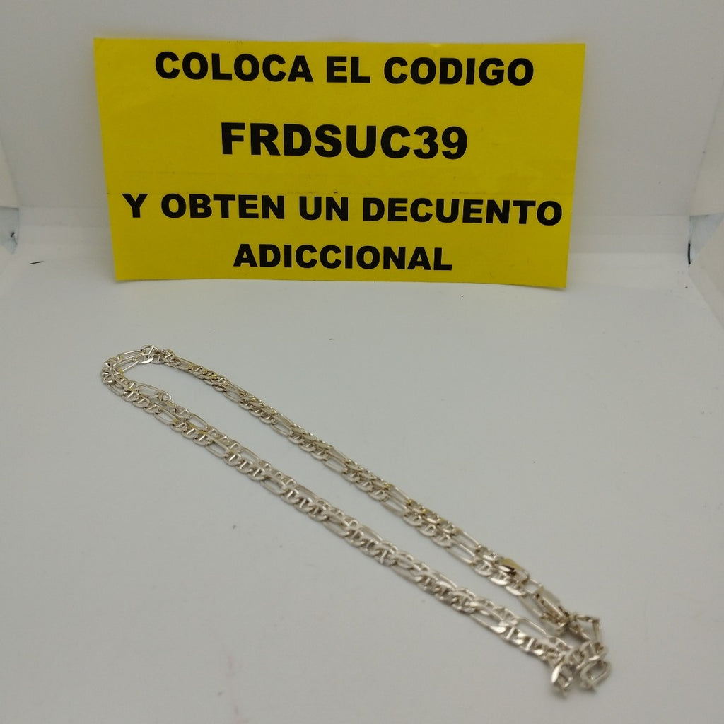 CADENA TEJIDO 3X1 PLATA .925 60 CM 8.5 GR (NUEVO)