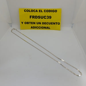 CADENA TEJIDO ESPEJO PLATA .925 55 CM 3.9 GR (NUEVO)
