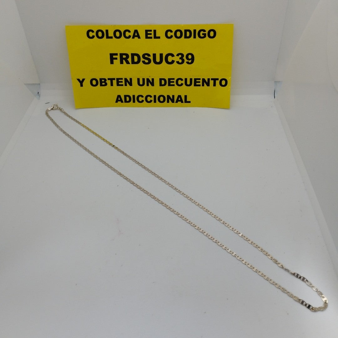 CADENA TEJIDO ESPEJO PLATA .925 55 CM 3.9 GR (NUEVO)