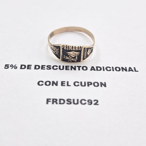 ANILLO DE GRADUACIÓN ORO 8 K 1.2 GRMS (SEMINUEVO)