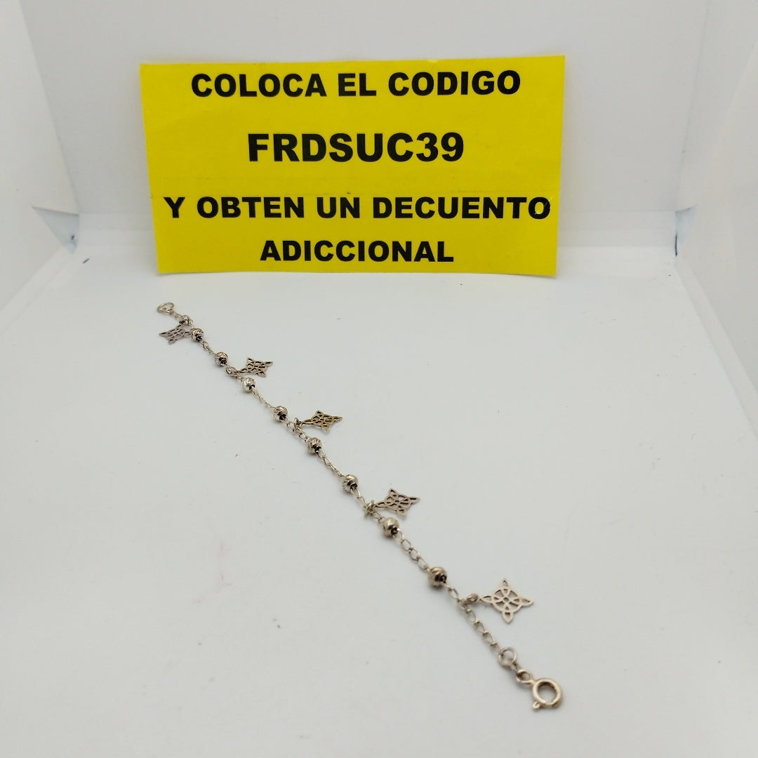 PULSERA TEJIDO ESPECIAL PLATA .925 18 CM 3.1 GR (NUEVO)