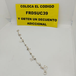 PULSERA TEJIDO ESPECIAL PLATA .925 18 CM 2.8 GR (NUEVO)