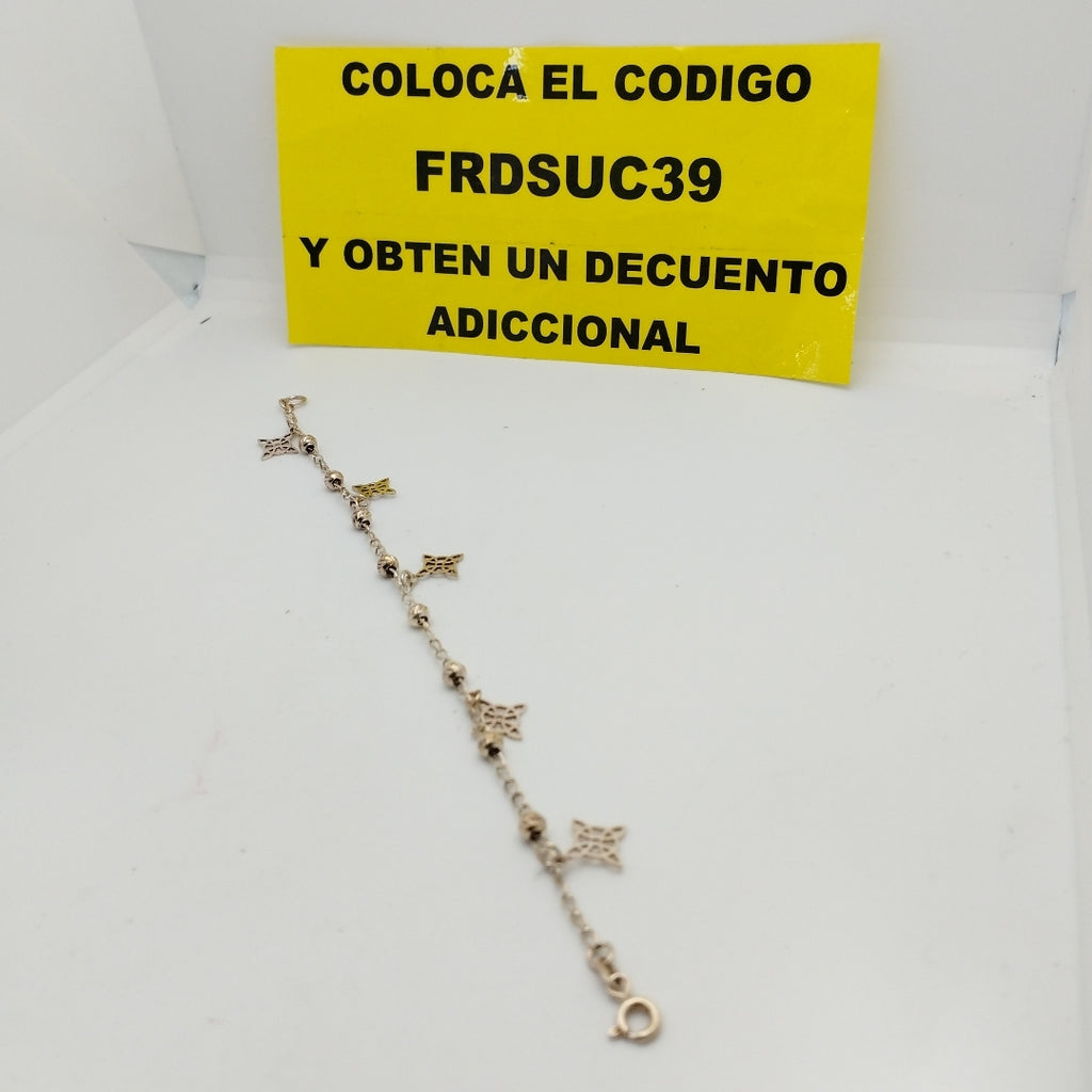 PULSERA TEJIDO ESPECIAL PLATA .925 18 CM 3.1 GR (NUEVO)