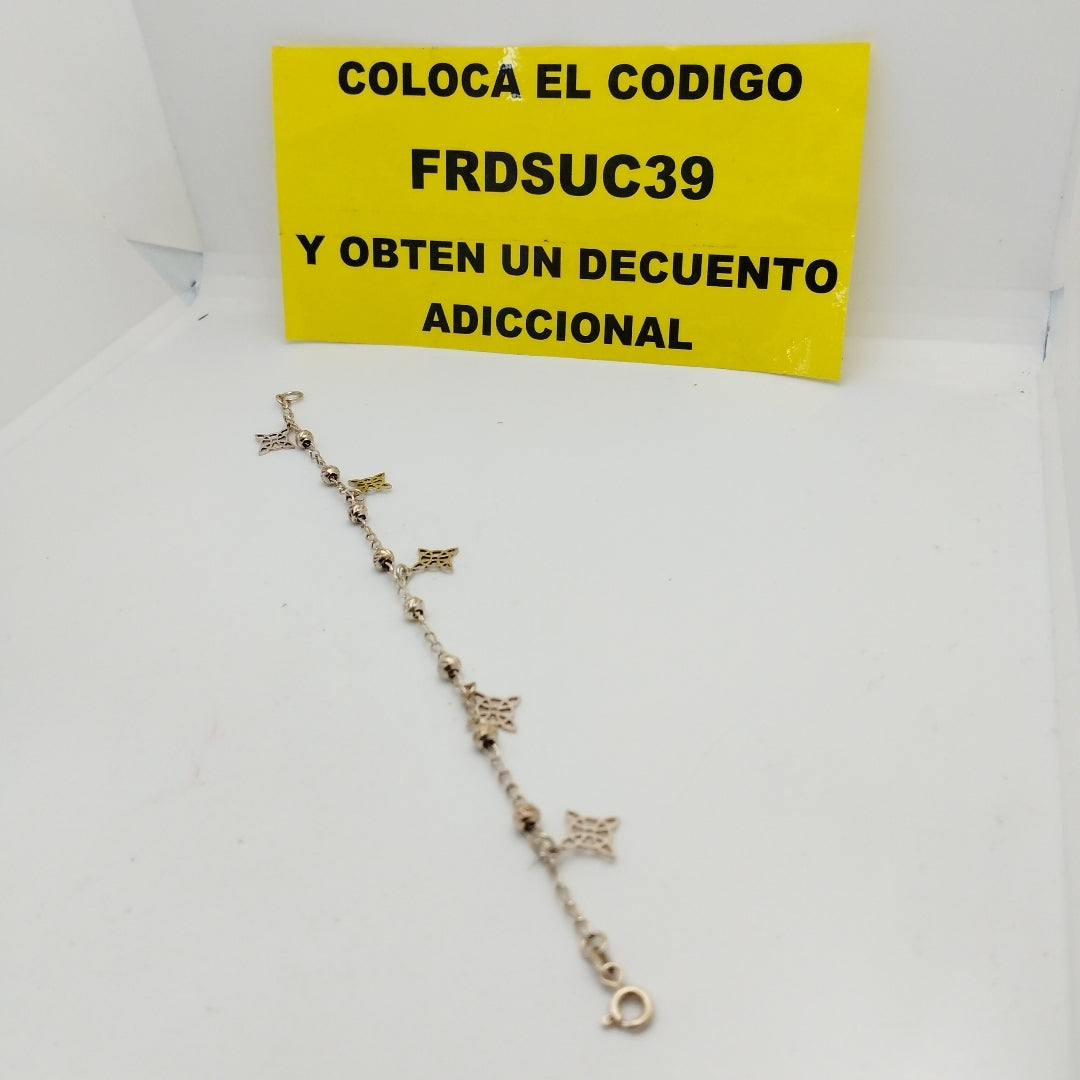 PULSERA TEJIDO ESPECIAL PLATA .925 18 CM 3.1 GR (NUEVO)