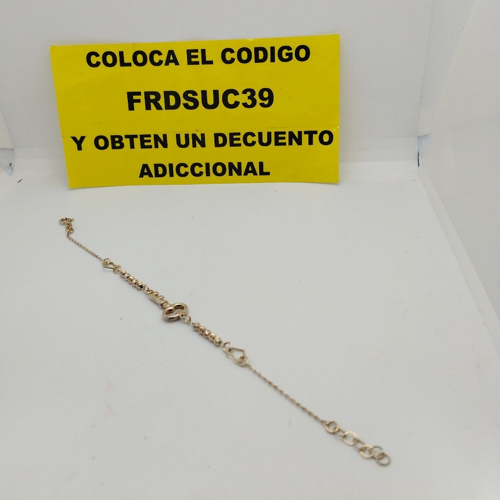 PULSERA TEJIDO LLAVE PLATA .925 18 CM 2.3 GR (NUEVO)