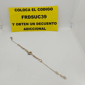 PULSERA TEJIDO LLAVE PLATA .925 18 CM 2.3 GR (NUEVO)