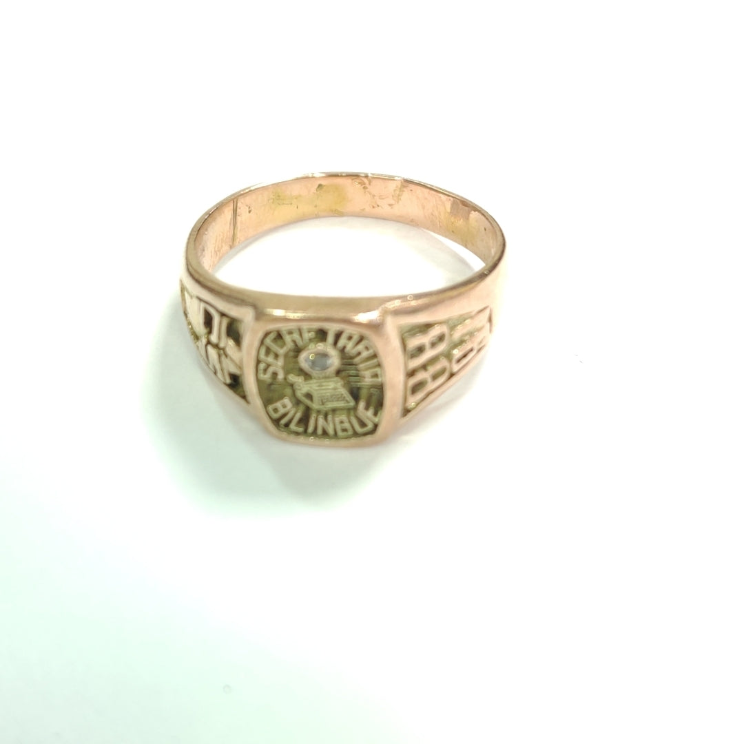 ANILLO DE GRADUACIÓN ORO 8 K 4.6 GRMS (SEMINUEVO)