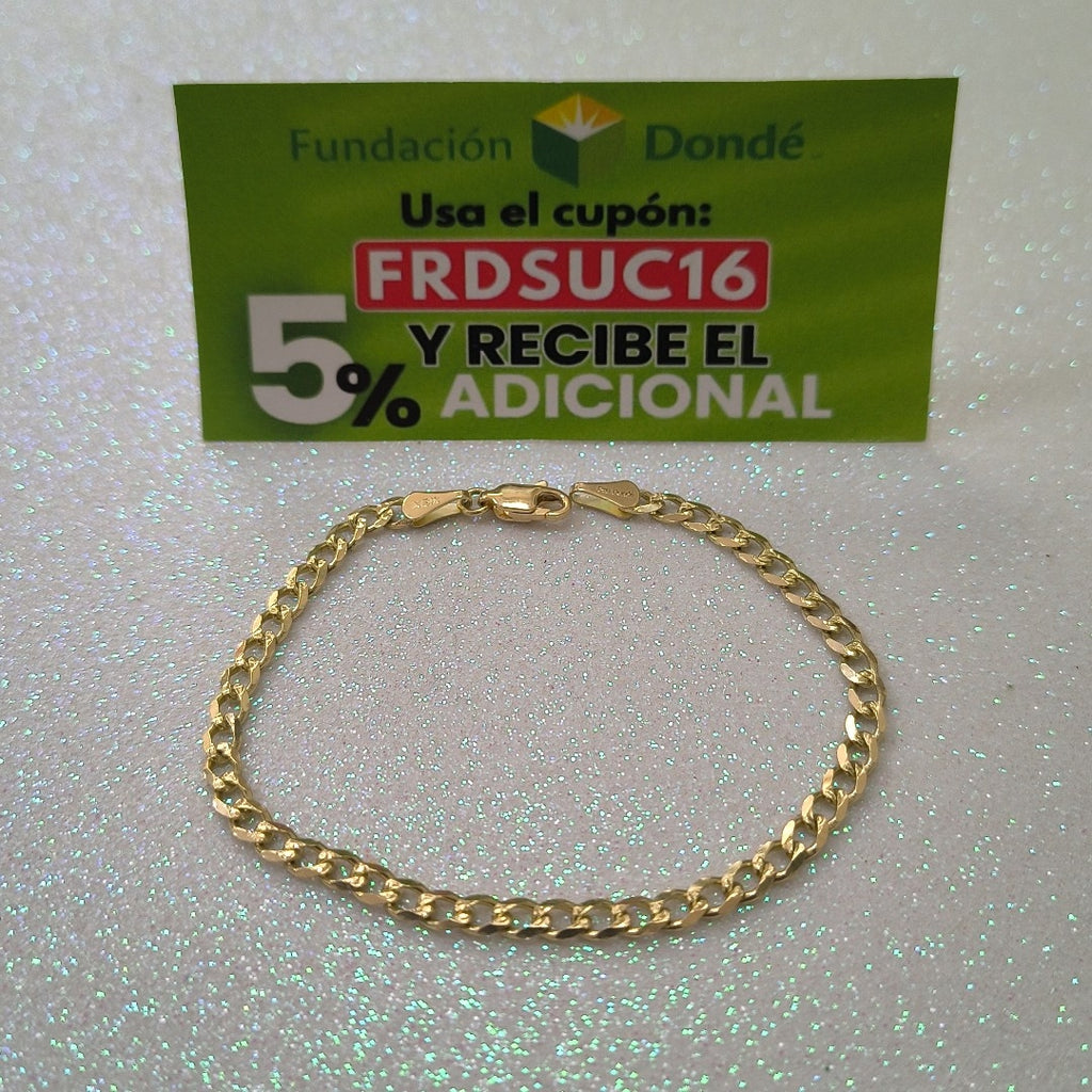 PULSERAS BARBADA ORO 14K 18 CM 4.7 GR (NUEVO)
