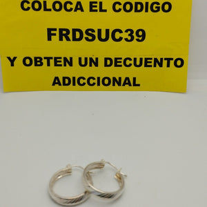 PAR ARRACADAS FACETADAS PLATA .925 2.3 GR (NUEVO)