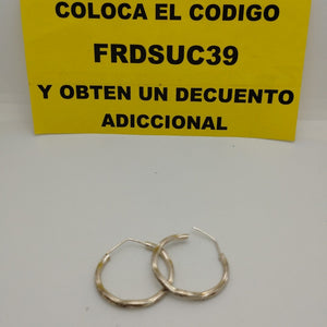 PAR ARRACADAS LABRADAS PLATA .925 2.5 GR (NUEVO)