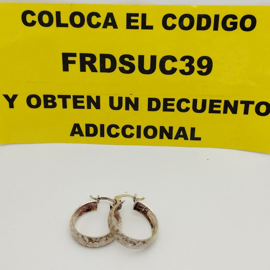 PAR ARRACADAS FACETADAS PLATA .925 3.6 GR (NUEVO)