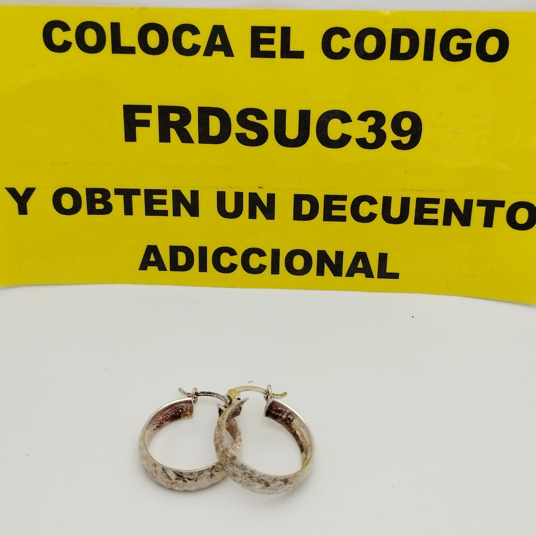 PAR ARRACADAS FACETADAS PLATA .925 3.6 GR (NUEVO)