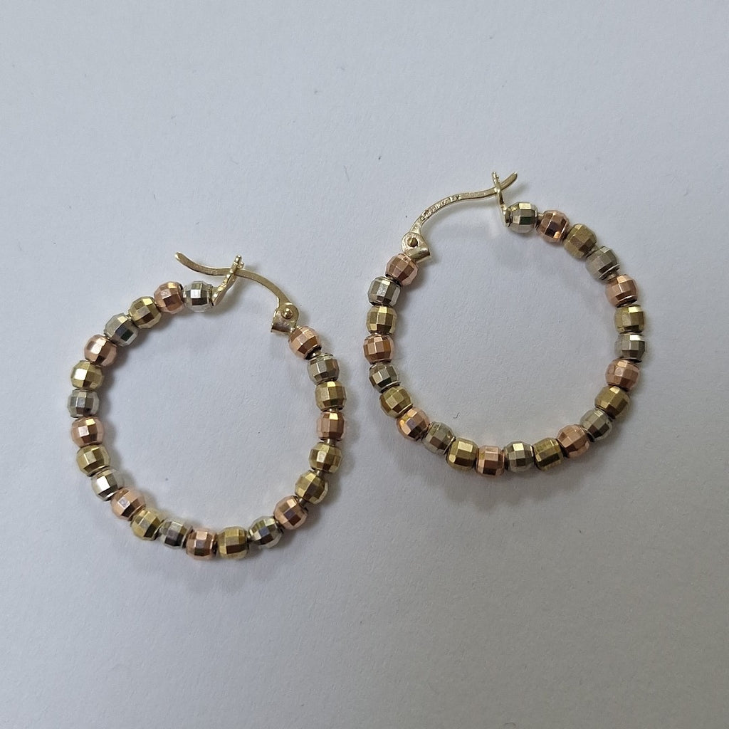 ARRACADAS PAR ORO, ORO COMBINADO 10 K 3.2 GRMS (SEMINUEVO)
