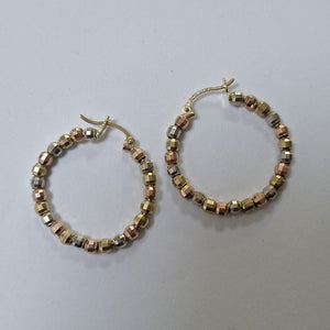 ARRACADAS PAR ORO, ORO COMBINADO 10 K 3.2 GRMS (SEMINUEVO)