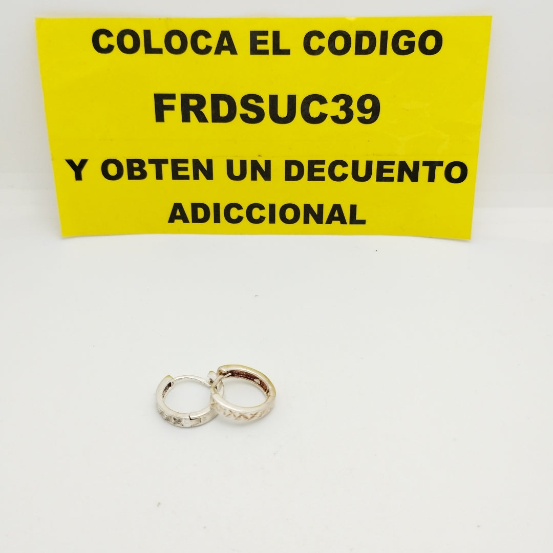 ARRACADAS LABRADAS PLATA .925 3.2 GR (NUEVO)