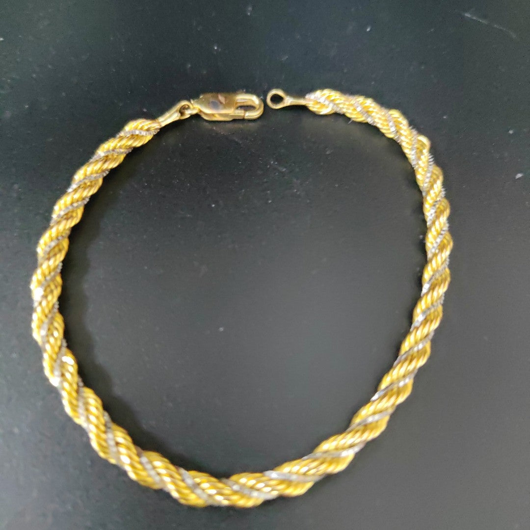PULSERA ORO COMBINADO 14 K 4.3 GRMS (SEMINUEVO)