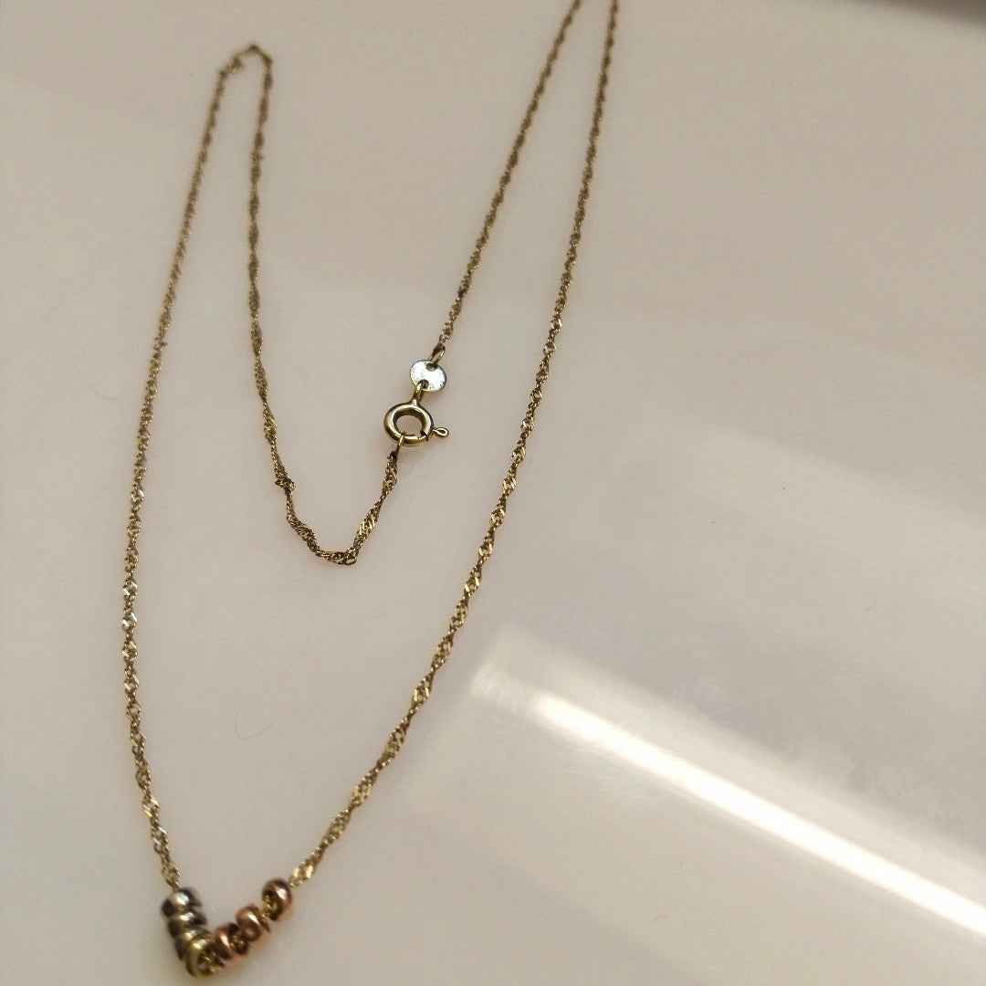 GARGANTILLA ORO COMBINADO 10 K 1,30 GRMS (SEMINUEVO)