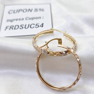 ARRACADAS PAR ORO 14 K 2.5 GRMS (SEMINUEVO)