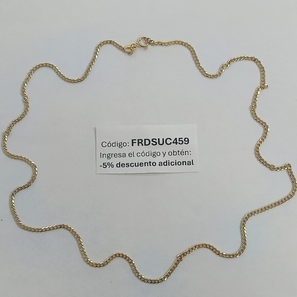 CADENAS TEJIDO BARBADA ORO 10K 50 CM 3.5 GR (NUEVO)