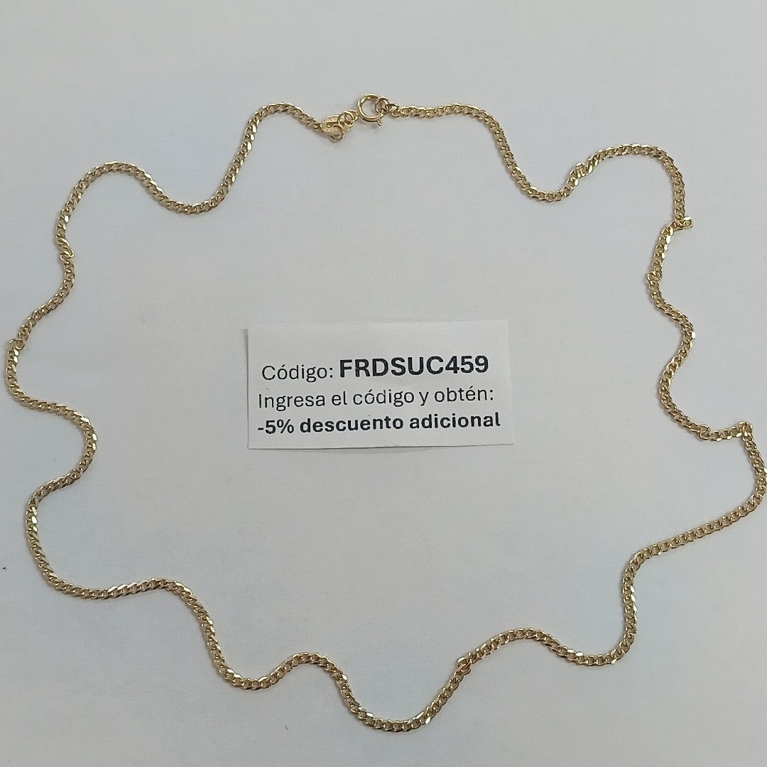 CADENAS TEJIDO BARBADA ORO 10K 50 CM 3.5 GR (NUEVO)
