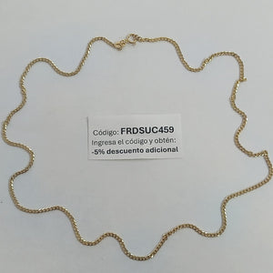 CADENAS TEJIDO BARBADA ORO 10K 50 CM 3.5 GR (NUEVO)