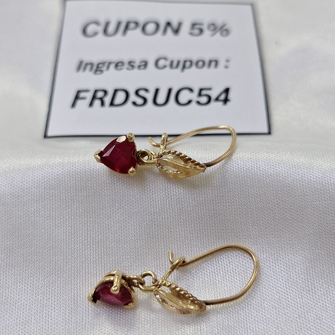 ARETES PAR ORO 14 K 2,00 GRMS (SEMINUEVO)