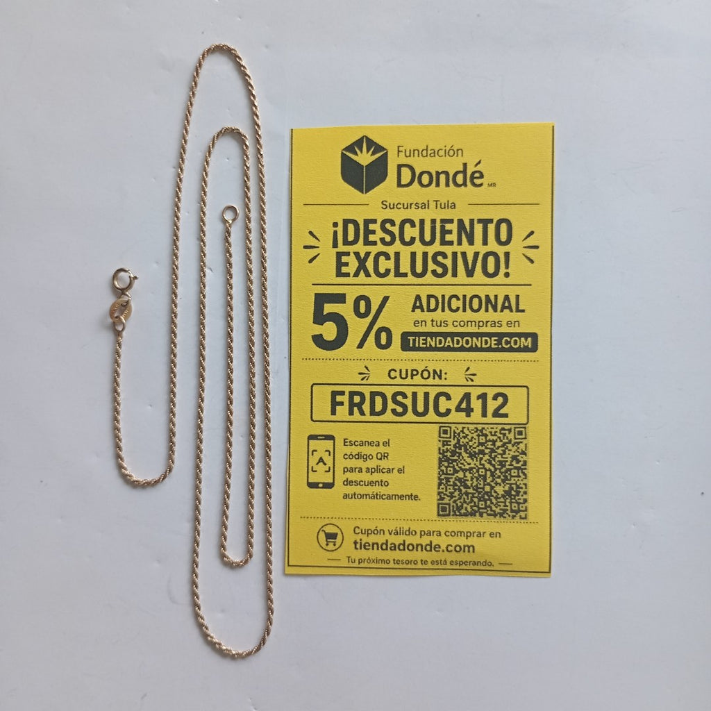 CADENA ORO 14 K 3,40 GRMS (SEMINUEVO)
