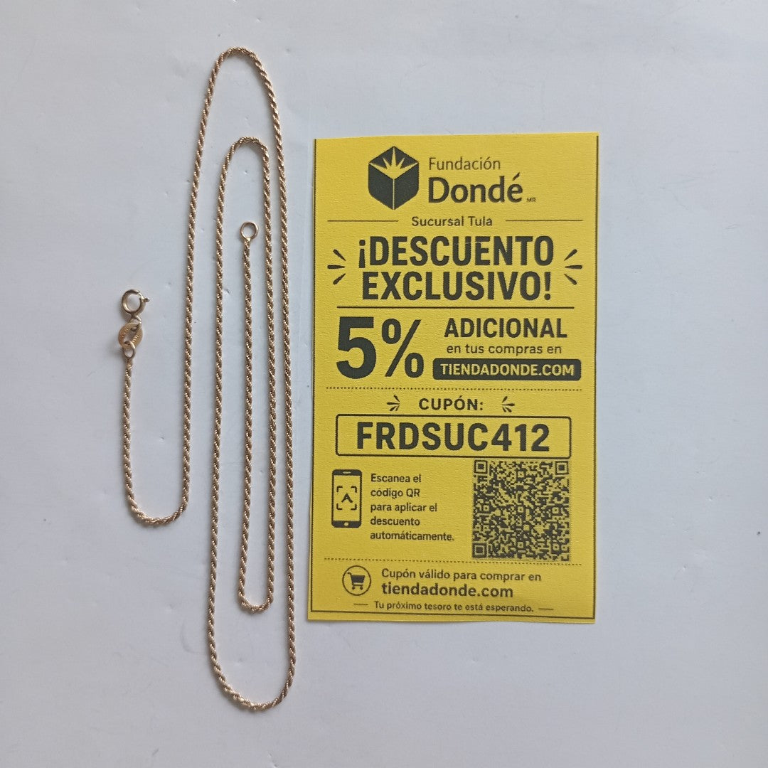 CADENA ORO 14 K 3,40 GRMS (SEMINUEVO)