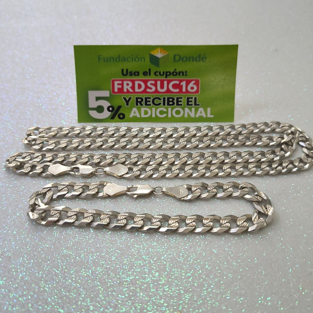 CADENA, PULSERA PLATA 56 GRMS (SEMINUEVO)