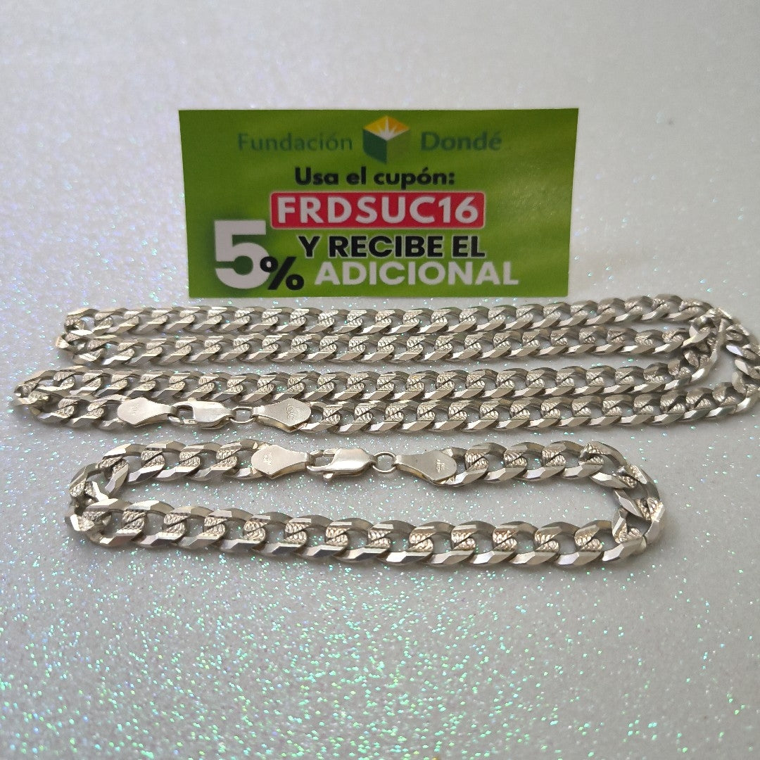CADENA, PULSERA PLATA 56 GRMS (SEMINUEVO)